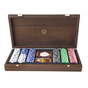 набор для покера игрок в деревянном футляре