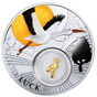 Coin "for good luck. Stork"