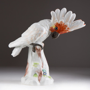 фарфоровая статуэтка попугай